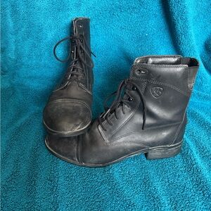 Artiat Women’s riding boots  Black Leather Lace-Up like new